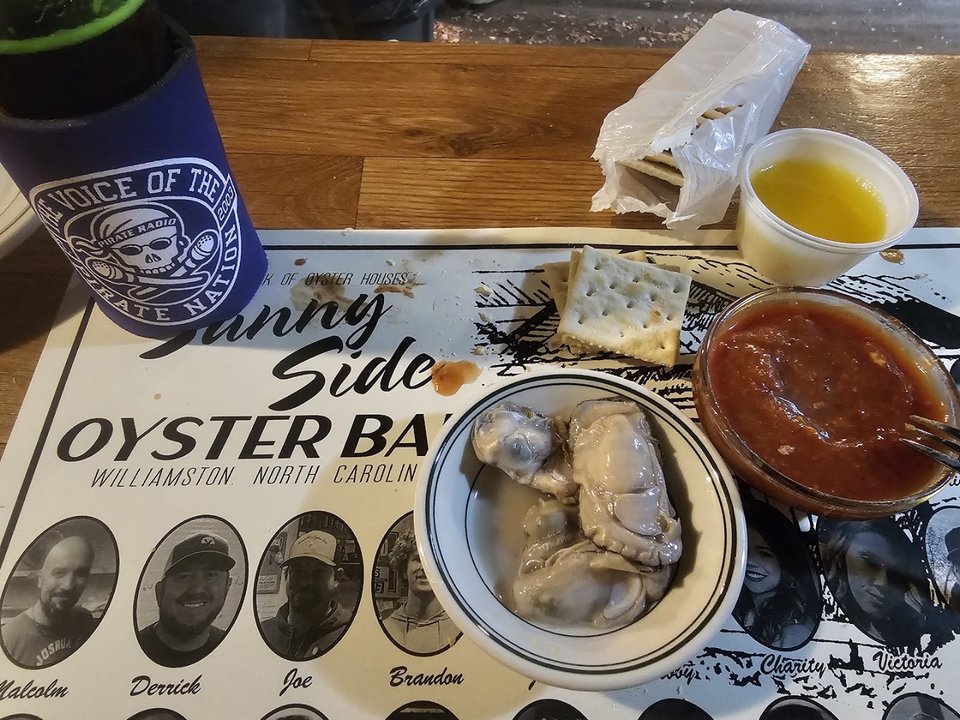 Fresh oysters served in a relaxed dining room.