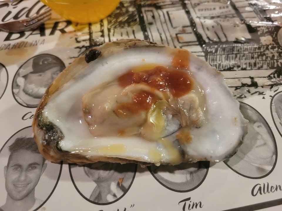 Raw Oysters with Cocktail Sauce